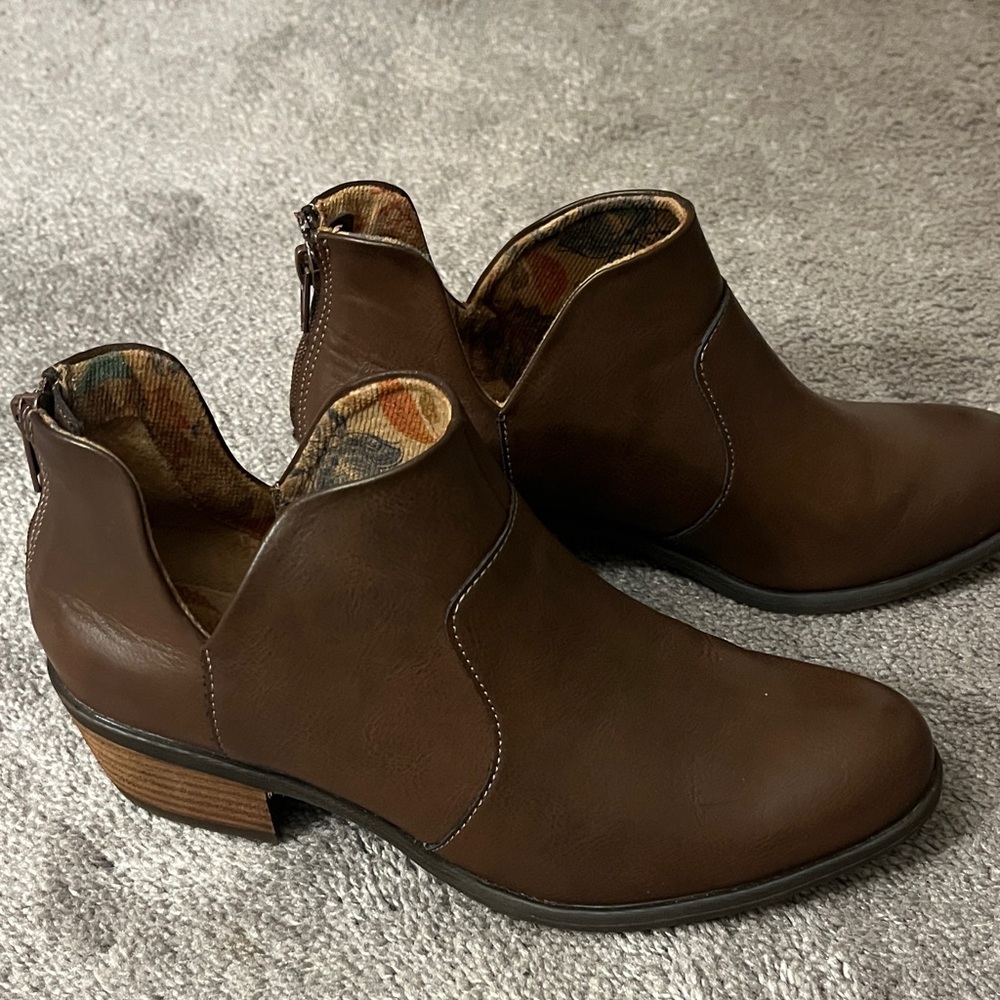 b.o.c. Dark Brown Ankle Booties